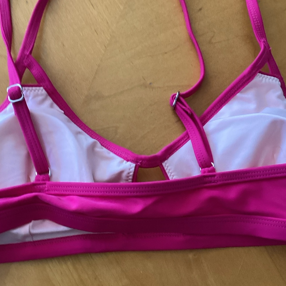 Cupshe Vibrant Hot Pink Cutout Bikini Top - Picture 2 of 5